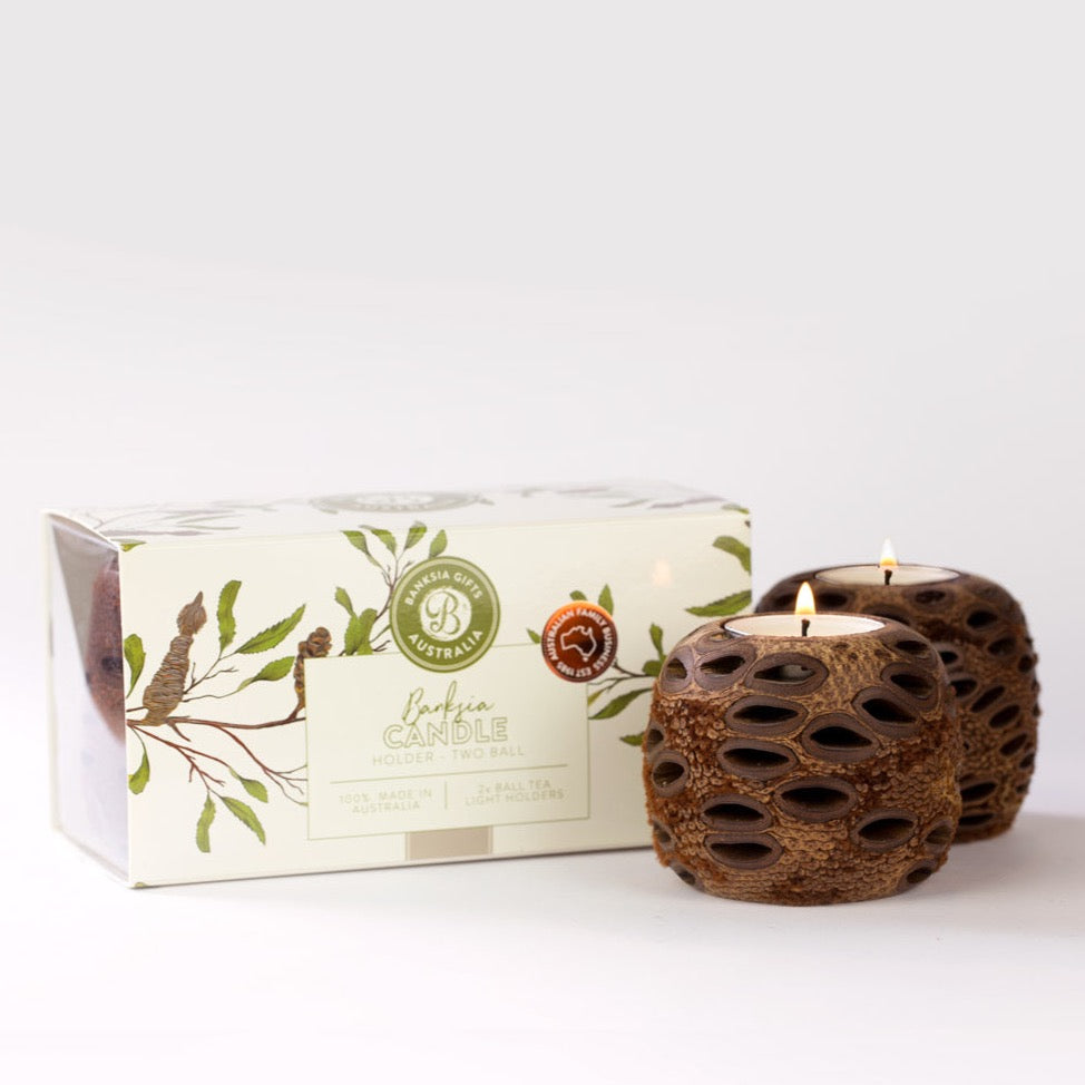 Set of Two Ball Tea Lights